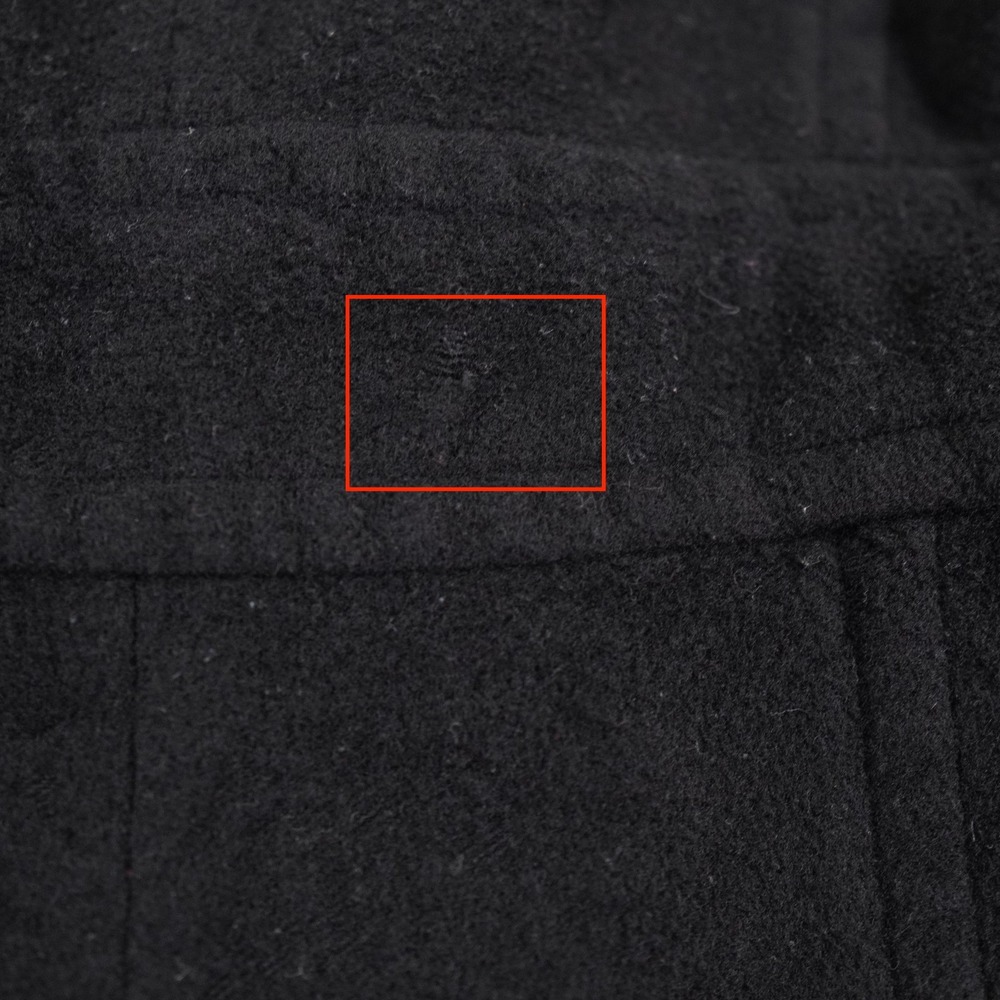 Searle Wool Blend PeaCoat Womens Small Black Double Jacket Gorpcore READ - Picture 8 of 13